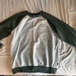 Vans Men's Green and Gray Sweater